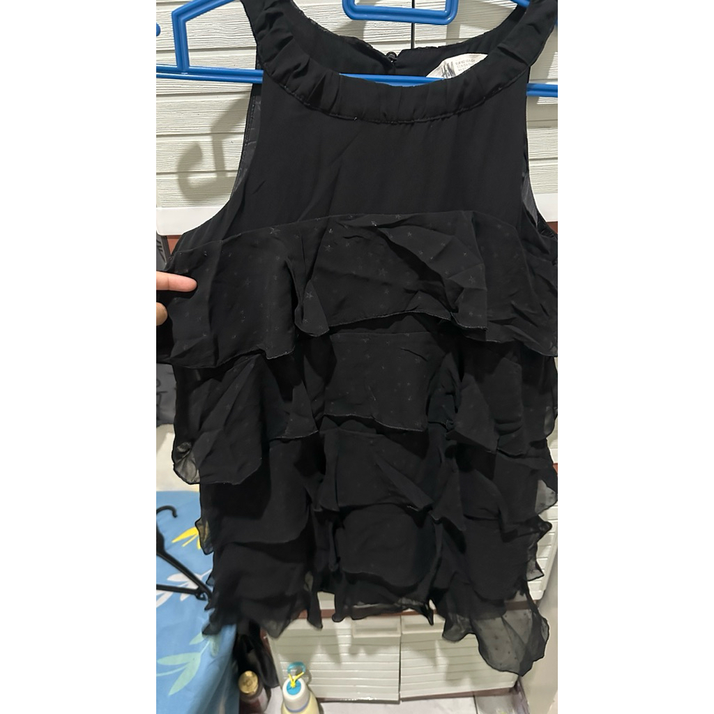 Hm kids halter ruffle dress black (umpak umpak)