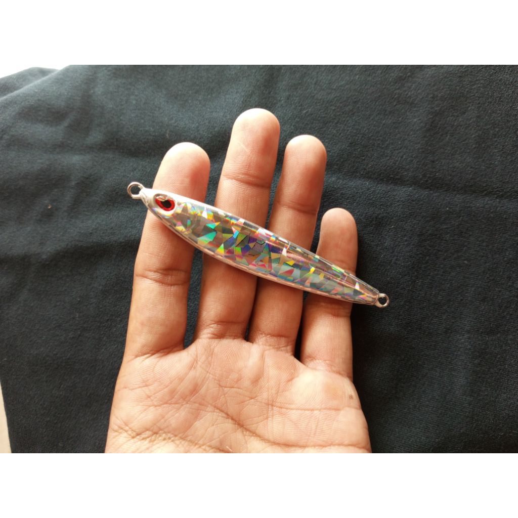 metal jig 60gr model Gomam bengkok cetakan cnc GID perut