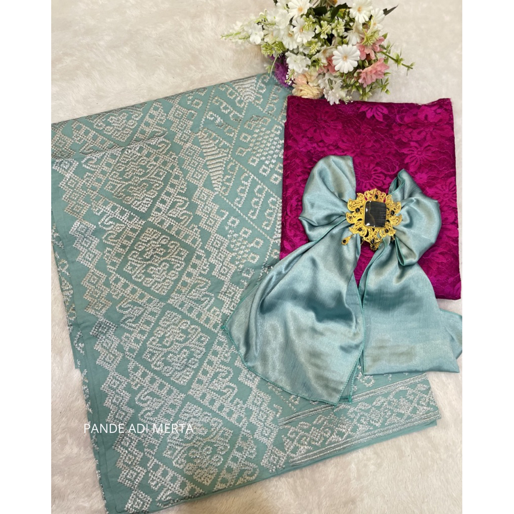 Set Kamen Songket + Kain Brokat + Selendang Silky