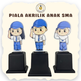 Piala Akrilik (Siswa SMA) - Piala Akrilik Anak - Piala Wisuda - Plakat Akrilik Wisuda - Plakat Akril