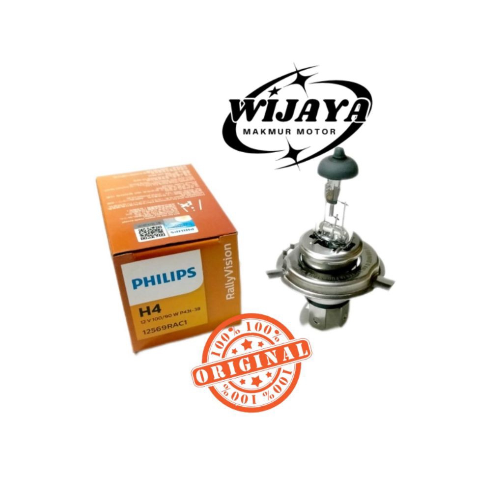 BOHLAM PHILIPS LAMPU H4 PHILIPS PREMIUM VISION 100/90W 12V