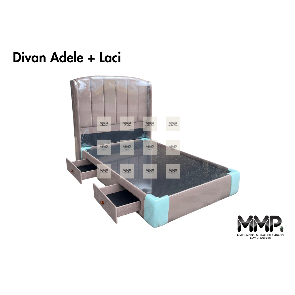 Divan Adele + Laci | Divan Custom Adele Bludru Laci Murah Palembang