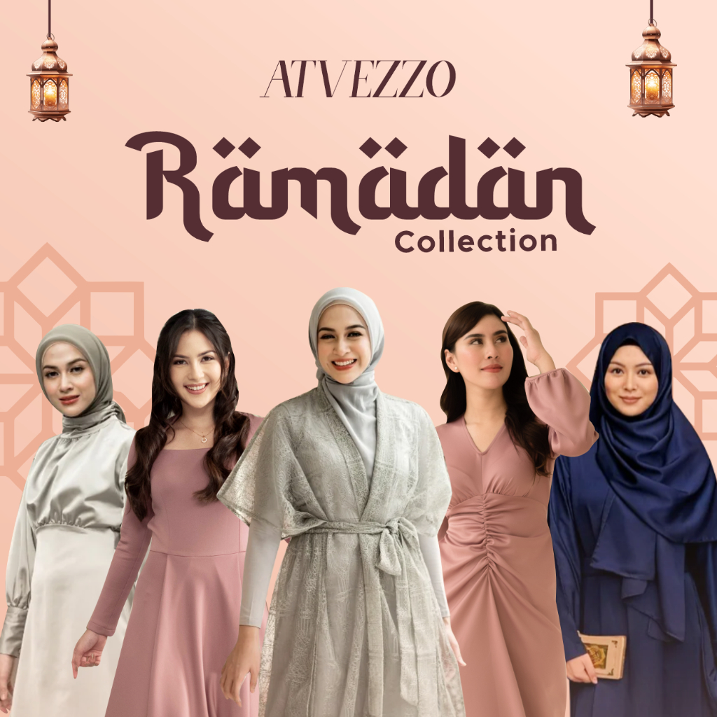 Ramadan Collection Atvezzo Dress Pesta Baju Lebaran Wanita Gamis Kondangan Simple Elegan Terusan Bis