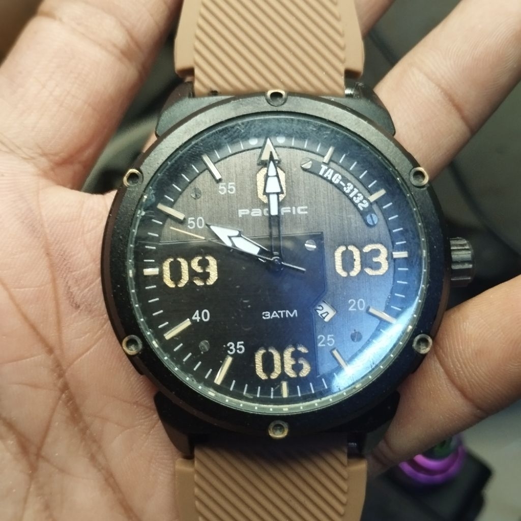 jam tangan pacific 83132g original asli second mulus