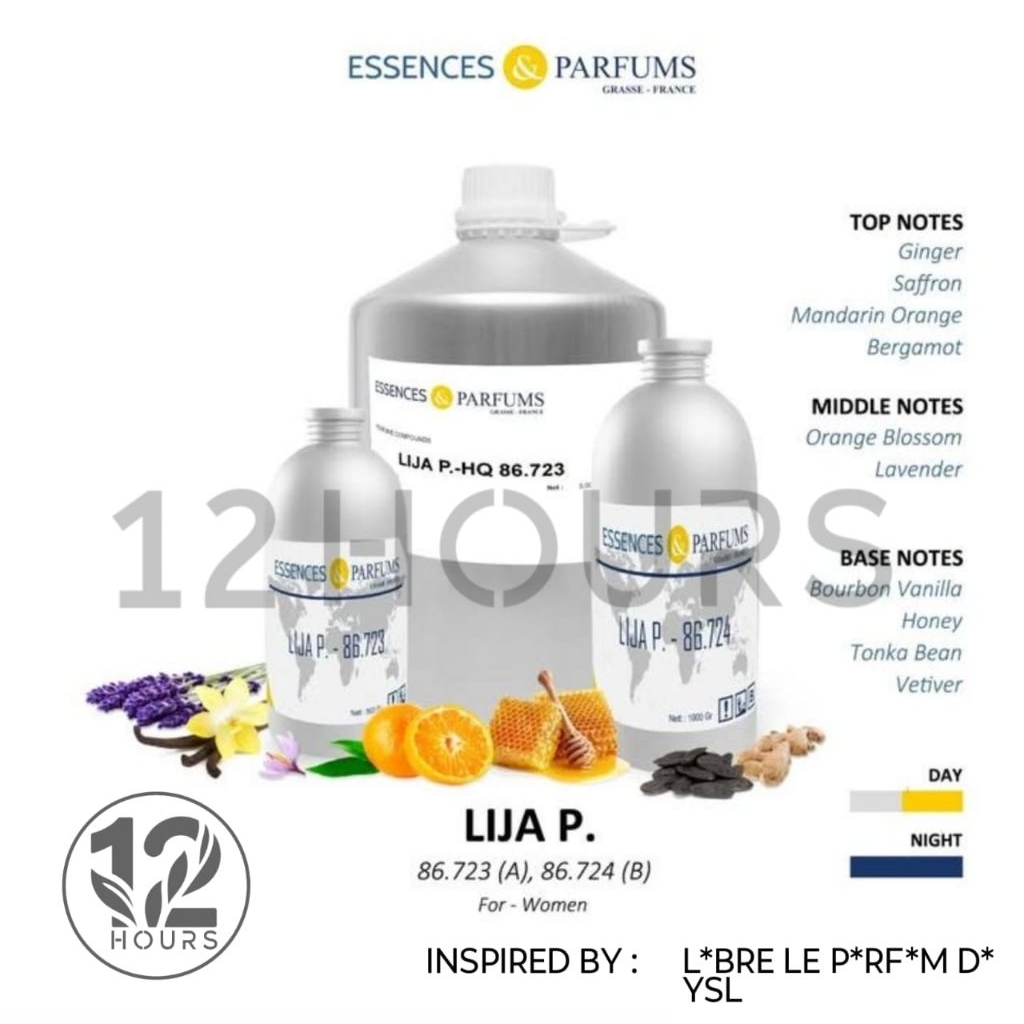 Bibit parfum Murni Essences&parfum " LIJA P " grade A  repack  50gr dan 100gr