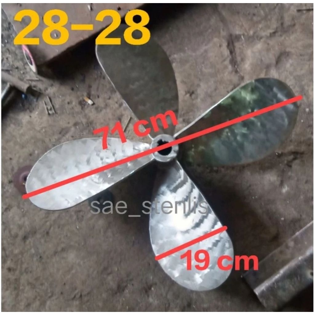 Baling-Baling Kipas Mesin Kapal Perahu stainless