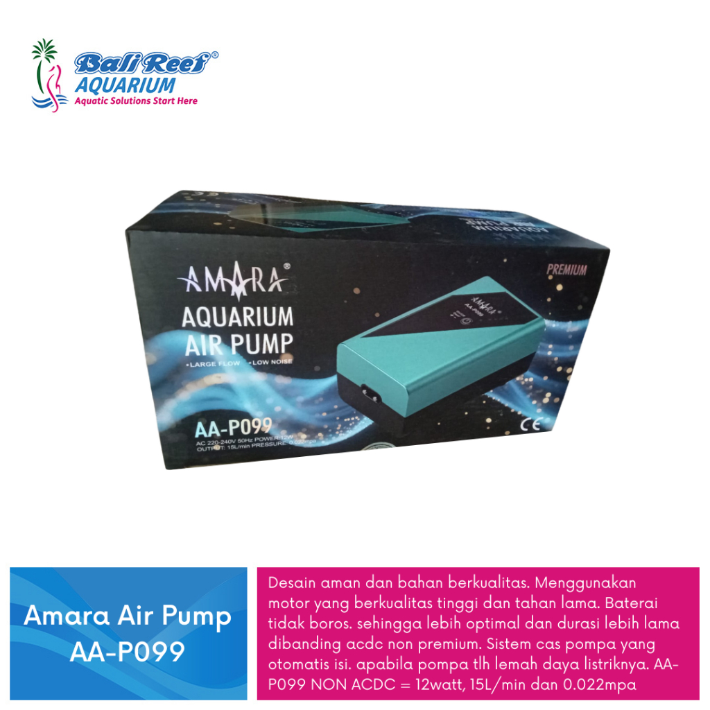 Amara Air Pump Aerator Aquarium Amara Non ACDC