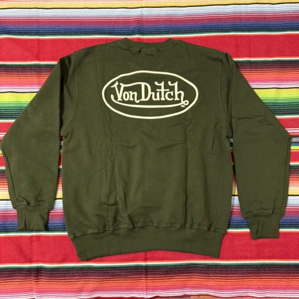 CREWNECK - VONDUTCH - XL - HIJAU ARMY JAKET ORIGINAL