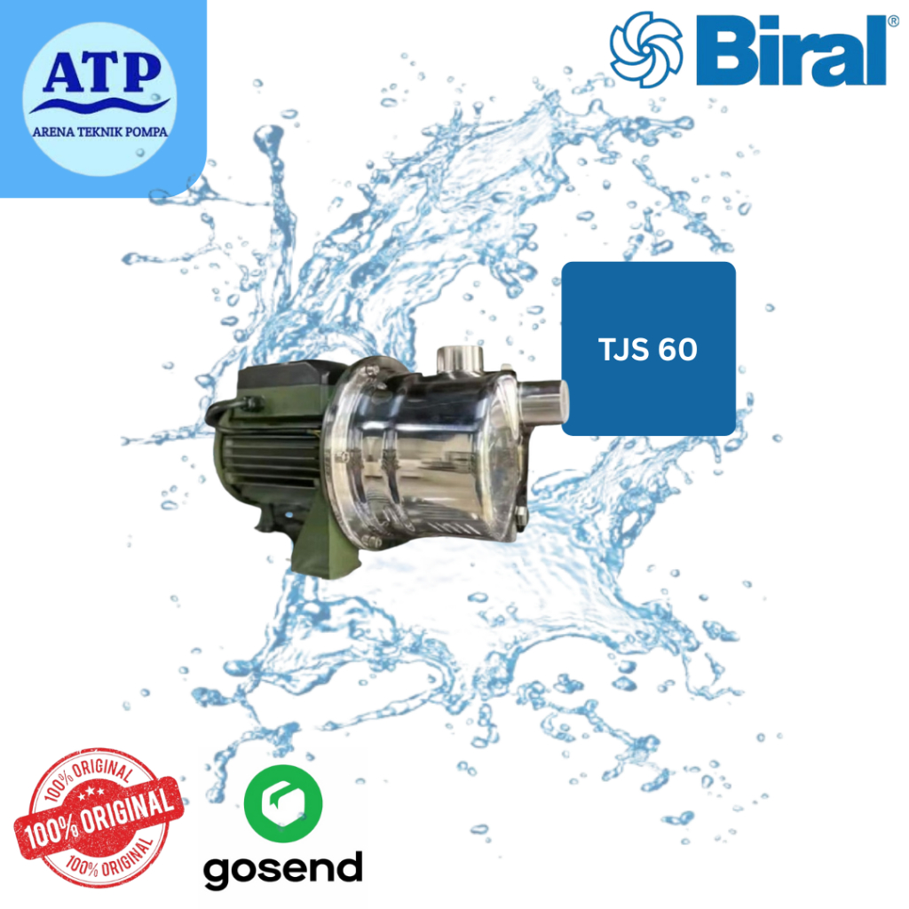 Biral TJS 60 Pompa Centrifugal Stainless steel Pompa Booster Pompa Pendorong