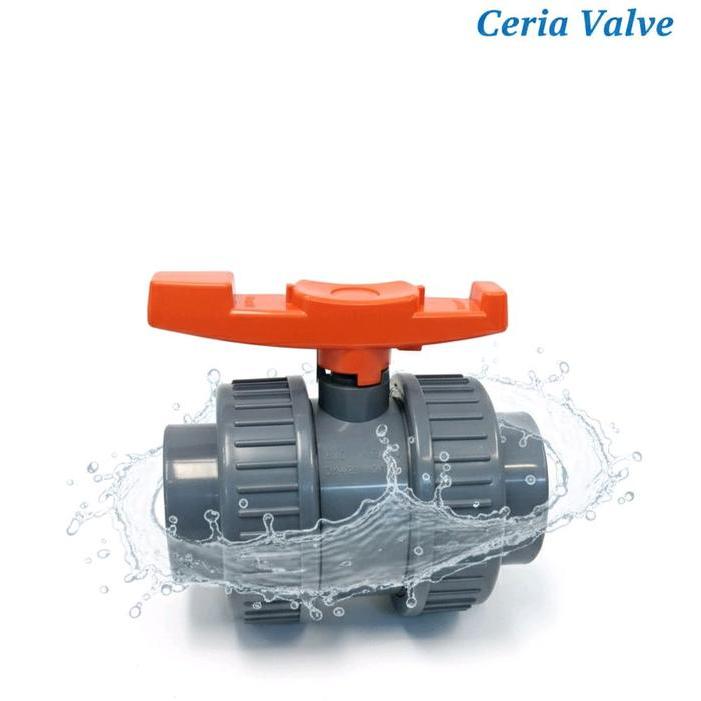 Ball Valve PVC True Union 2.1/2'' inchi Ball Valve Doble Watermur 2,5'' / Stop Kran PVC model Waterm