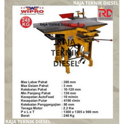 Wipro Planer Kayu Multifungsi Multipurpose for Wood MQ 443 A 12 INCH