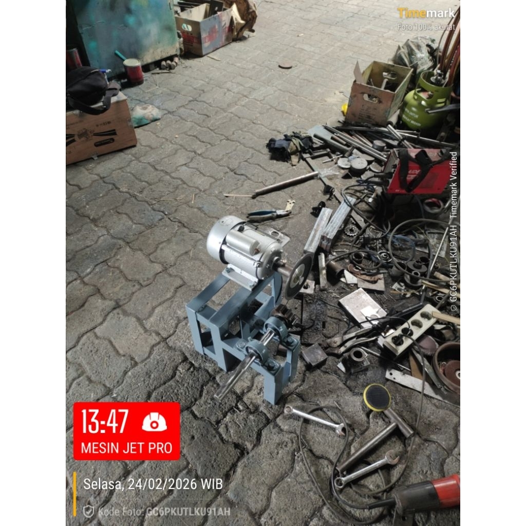 Mesin asah pisau slicer tusuk sate