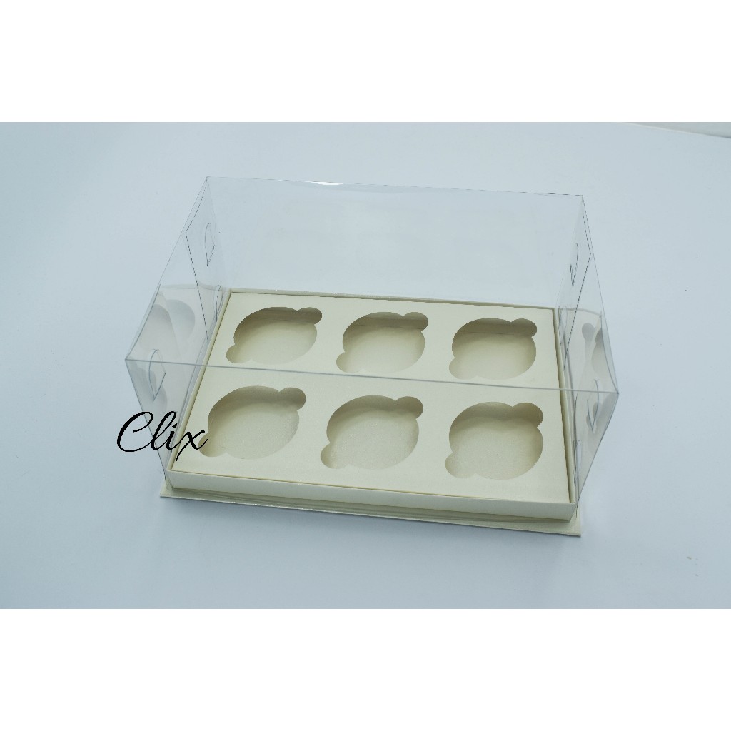 Box cupcake isi 6 krem