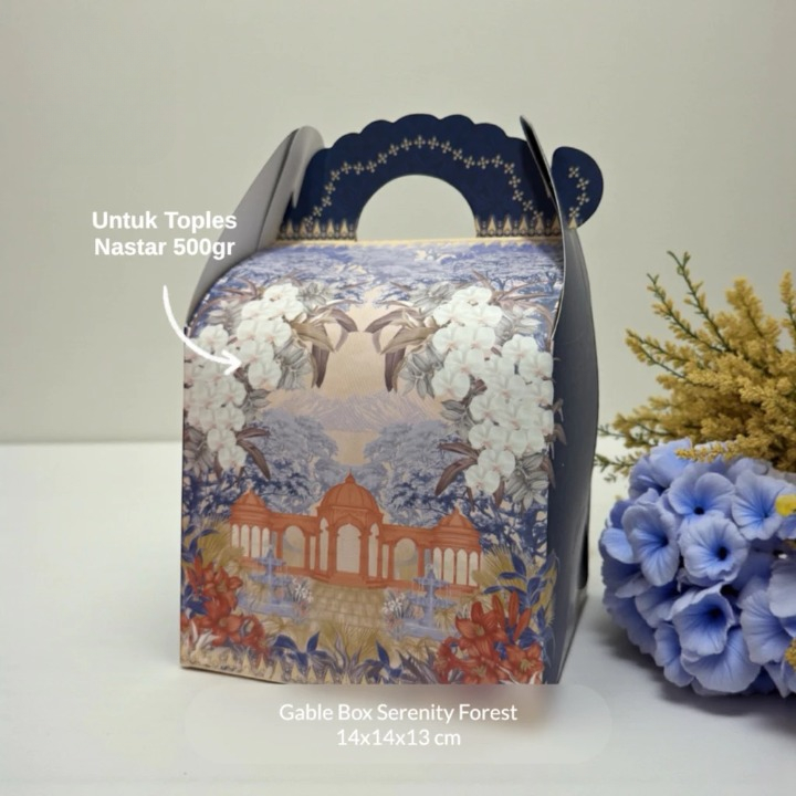 (10 Pcs ) Gable Box Toples Nastar Eid Serenity Box Toples Kering