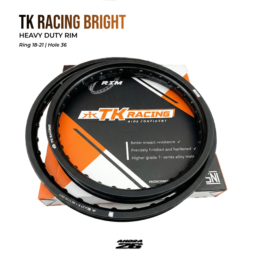 Velg TK Racing Bright Original Ring 18 21 Hole 36 - Pelek Trail Trabas KLX CRF WR 155 Dtracker