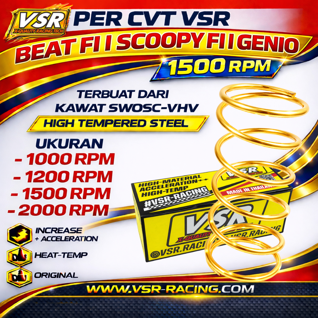 Per CVT 1000rpm Beat Fi Per 1200 rpm Scoopy Fi Per CVT 1500 rpm Genio Per 2000 rpm Beat Deluxe