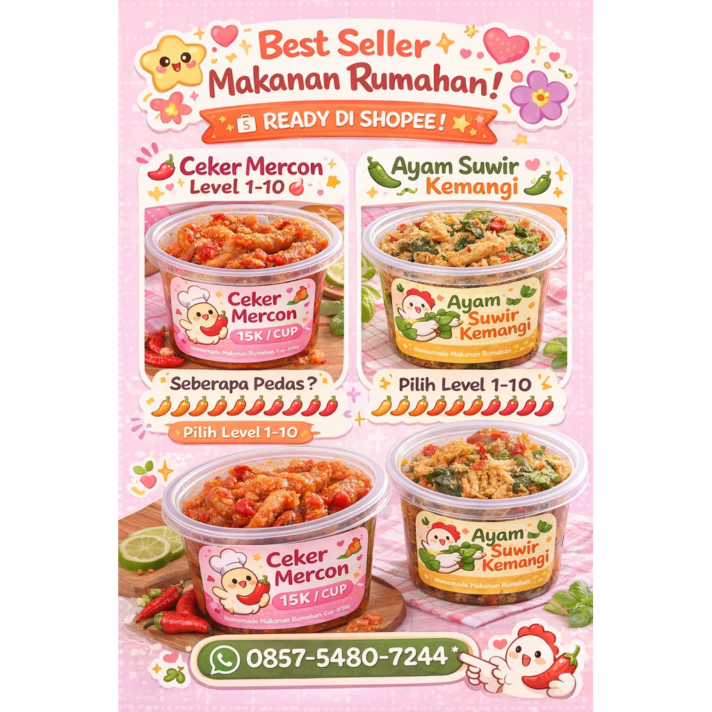 ceker pedas & sambal ayam suwir