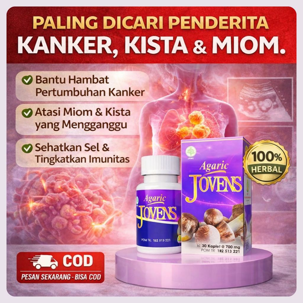 Agaric Jovens - Obat Kanker Kista Miom Ovarium Epidermoid Benjolan Tumor Telat Haid - 30 Kaplet