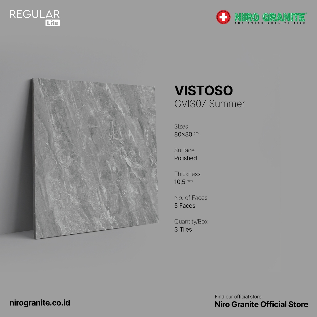 NIRO GRANITE 1st Grade - Vistoso GVIS07 - Polished - 80x80