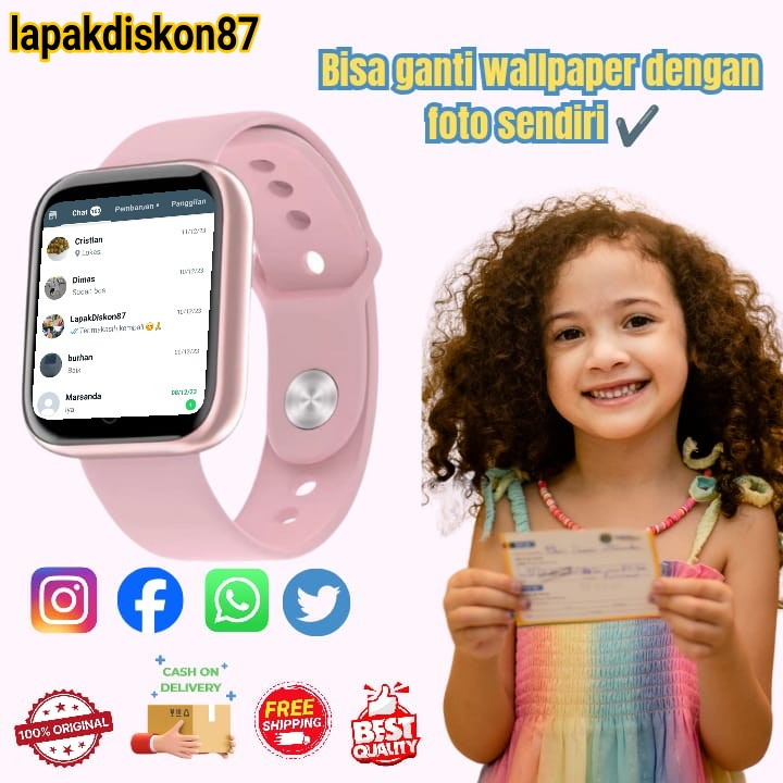 Jam Pintar Hp Android Smart Watch Y68 Sport Waterproof Bluetooth Smart Watch Fitness Tracker Wristba