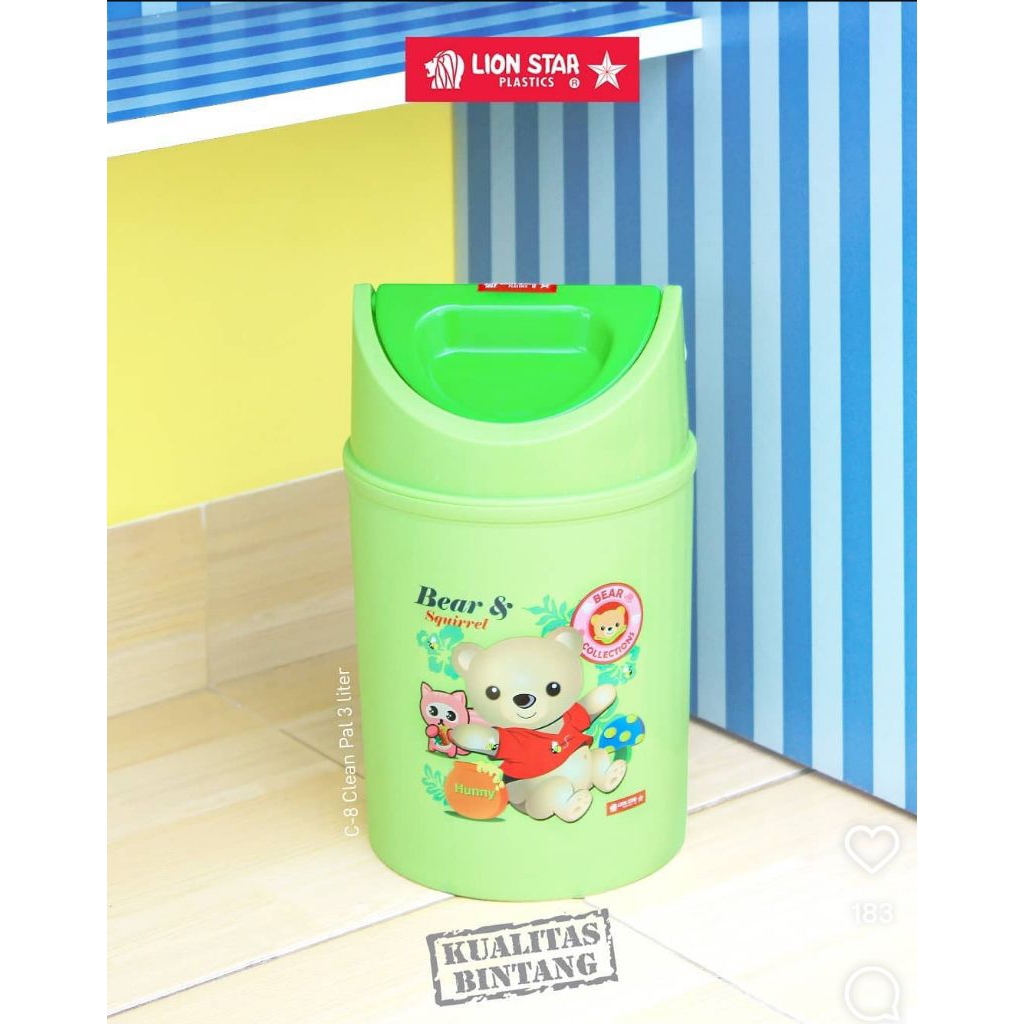 Lion Star Clean Pal C-8 3 liter tempat sampah tong sampah mini tong sampah mobil