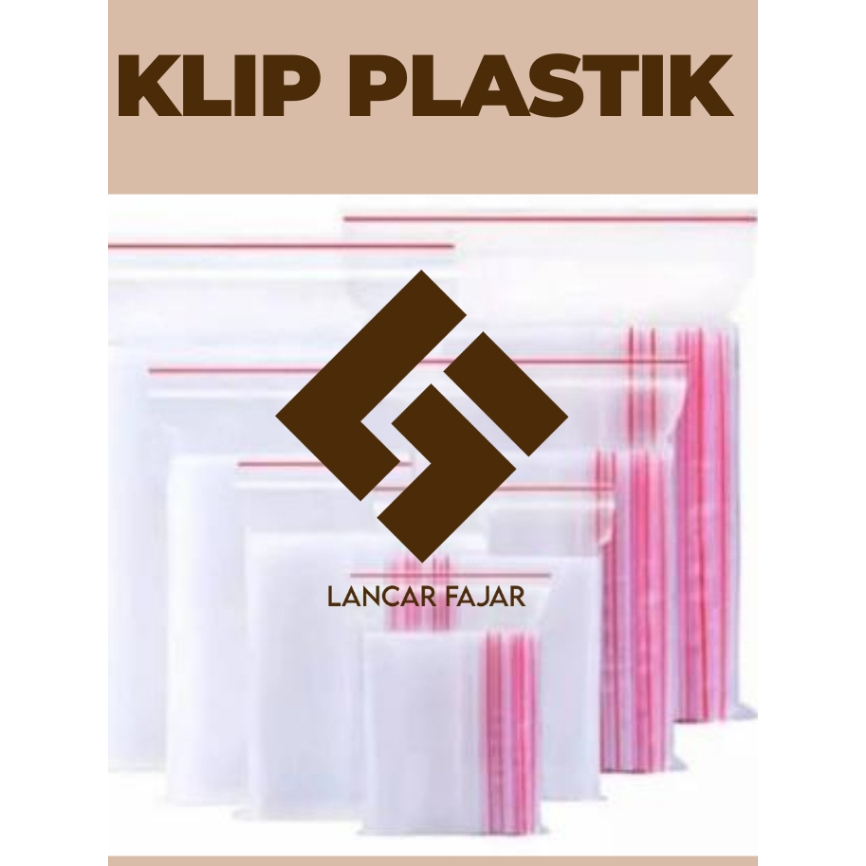 [LF] klip plastik | zip lock | zipper lock transparan merk MERAH PUTIH ukuran 30x20 35x25 40x30