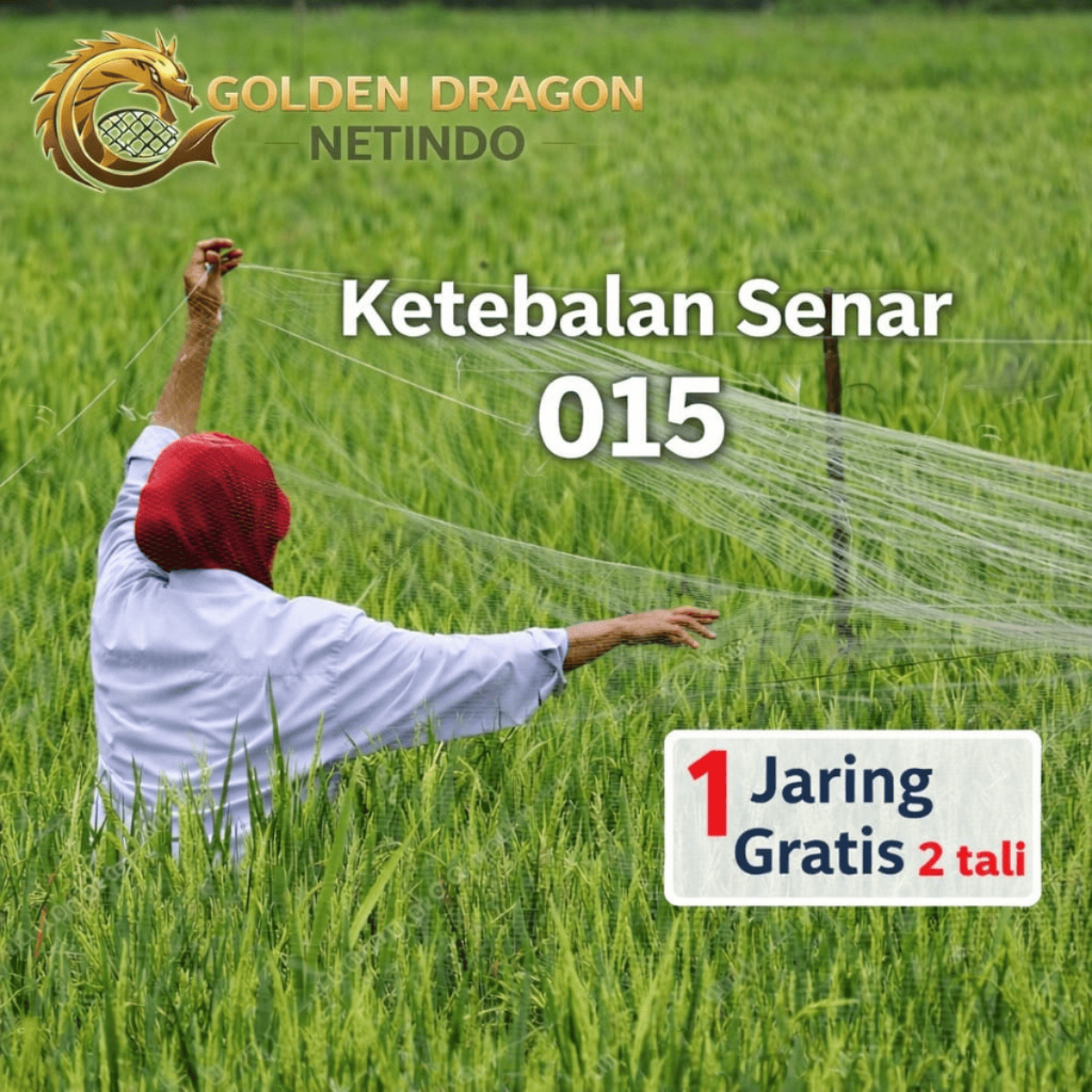 Jaring Burung Senar 015 padi sawah / Jaring Burung Pipit dan Emprit / Jaring Penutup Sawah