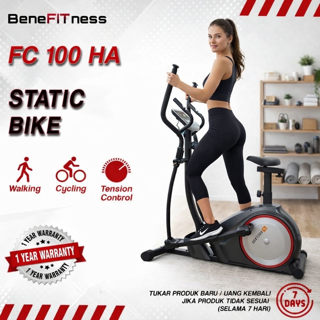 alat olahraga di rumah | alat gym | FC 100 HA jalan tanjakan + sepeda jadi 1 alat