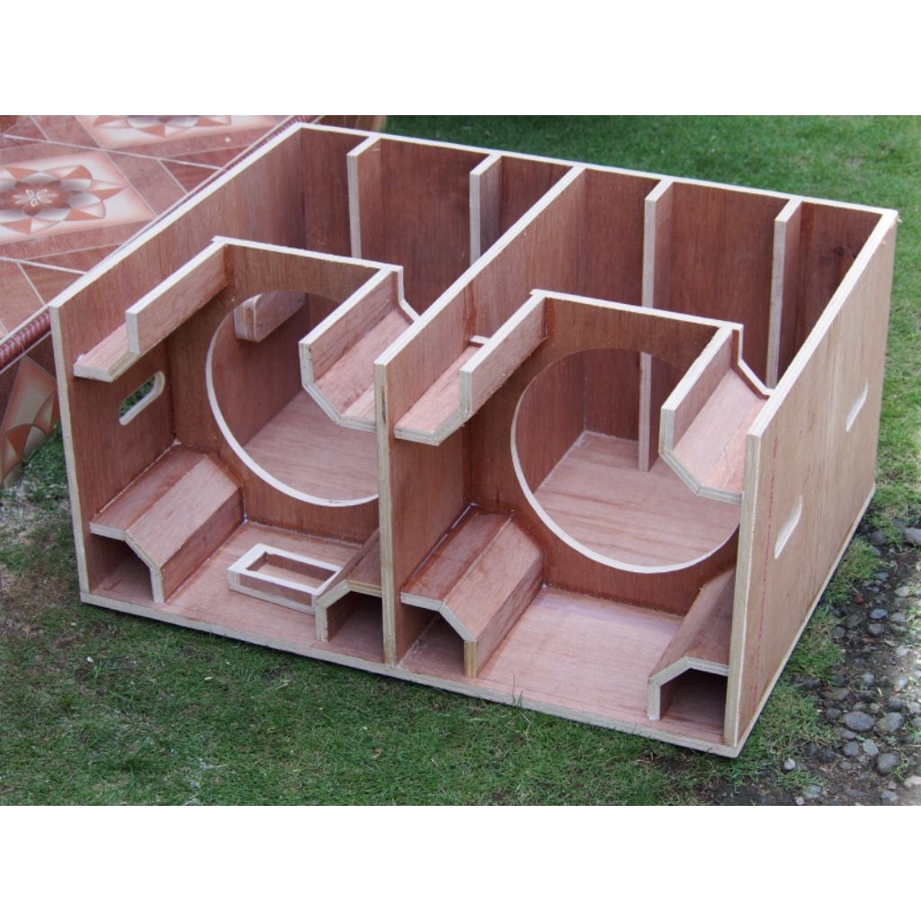 POTONGAN BOX SPEAKER PLANAR 12INCH SEMI MERANTI 15MM