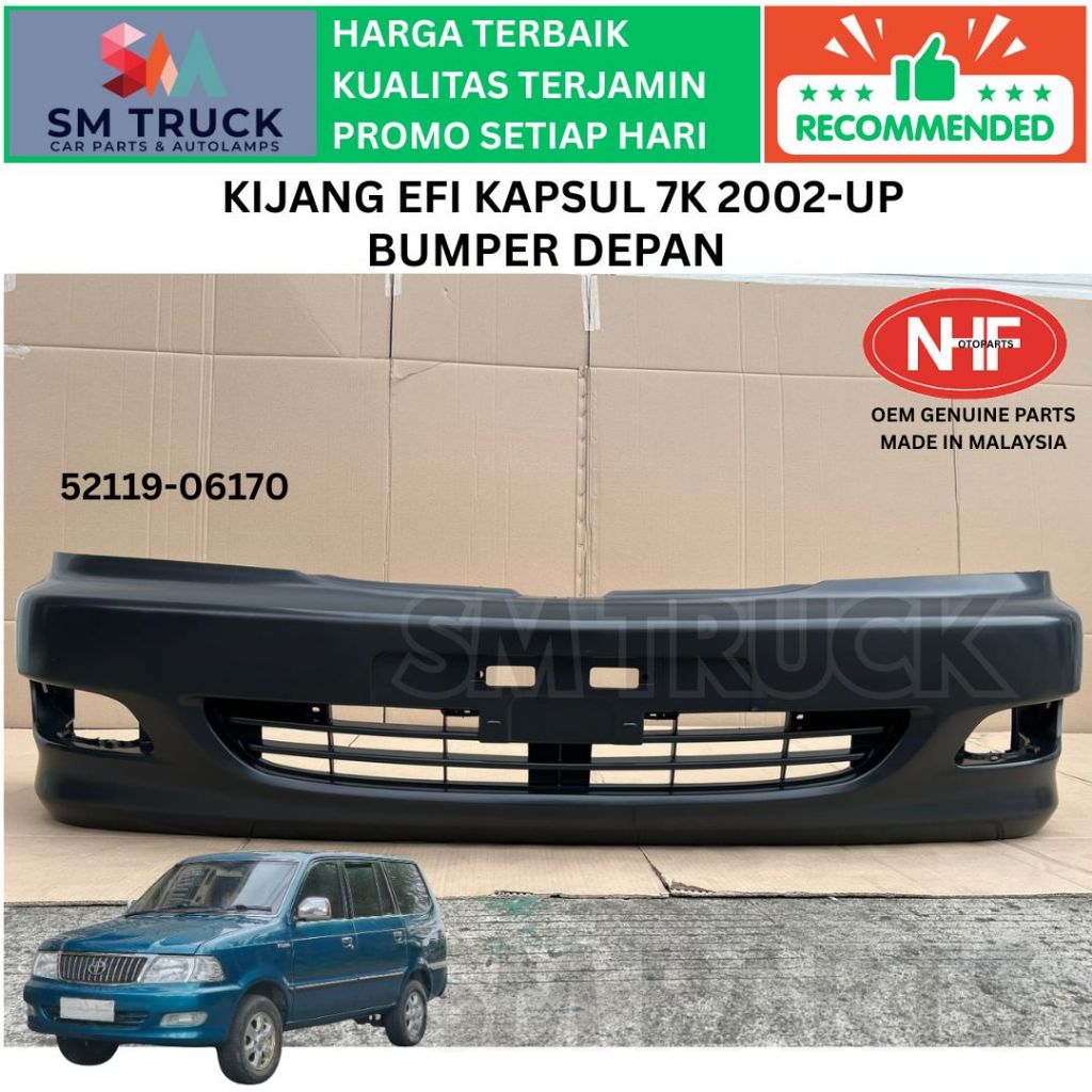 BEMPER BUMPER DEPAN KIJANG KAPSUL EFI LGX LSX SSX 2002 2003 2004 IMPORT BARU