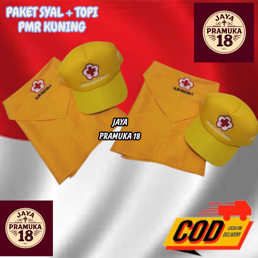 Topi PMR + Slayer PMR Kuning Bordir Halus
