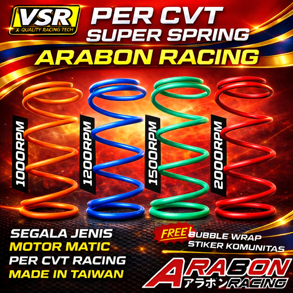 Per CVT PCX Vario Beat Scoopy FI Genio 1000rpm 1200 rpm Per CVT 1500 rpm Per 2000 rpm ARABON RACING