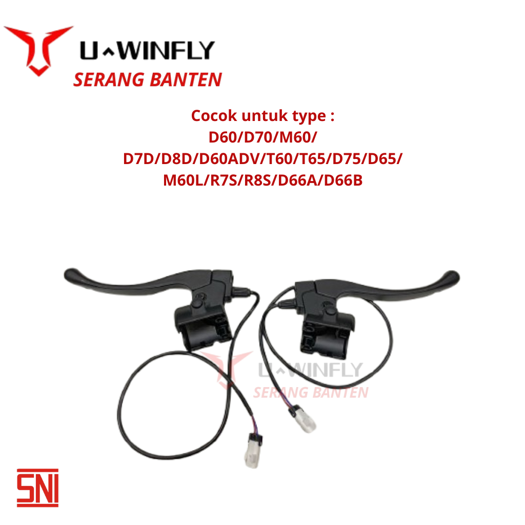 Uwinfly Handle Rem Handel Rem Sepeda Listrik Original D60/D70/M60/ D7D/D8D/D60ADV/T60/T65/D75/D65/M6