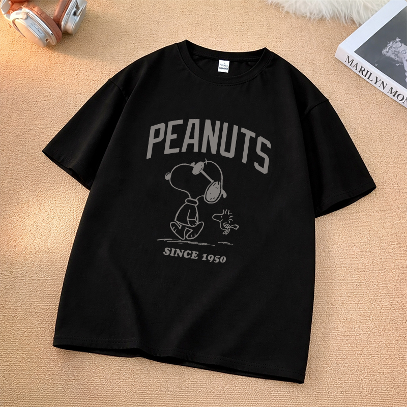 Everyday Pria 2026 Man's T-Shirt PEANUTS Snoopy Pattern Print Man's T-Shirt/ Printed  Man's Short Sl