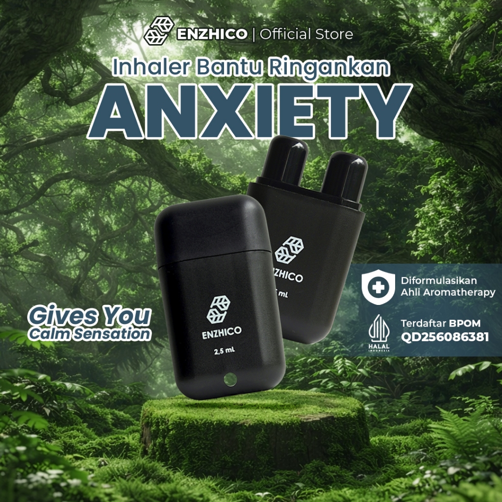 ENZHICO ZHICHOLOGY Inhaler Anxiety Aromaterapi Atasi Antidepresan Anxiety Disorder Lelah Pikiran Pan