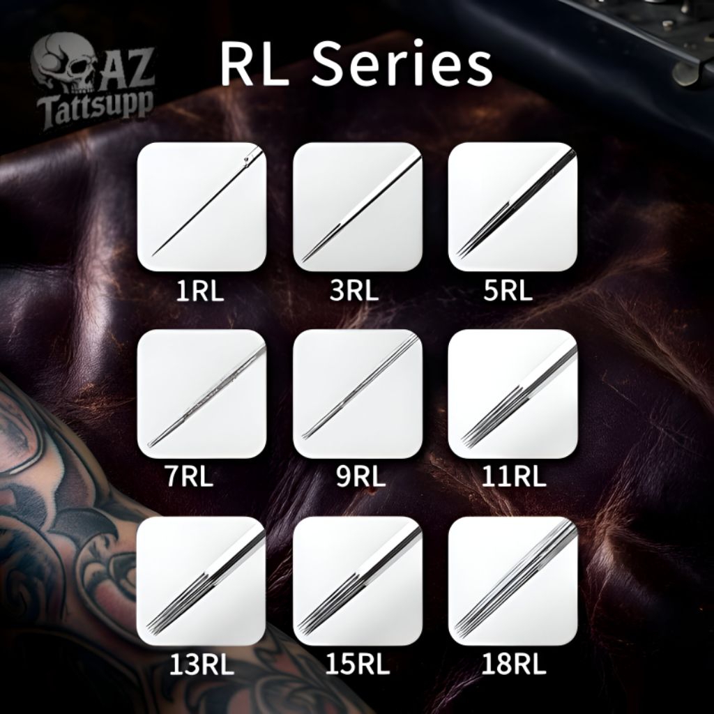 1PAPAN isi 5pcs RL Jarum koil Tattoo / Premium jarum Garis tato mesin coil