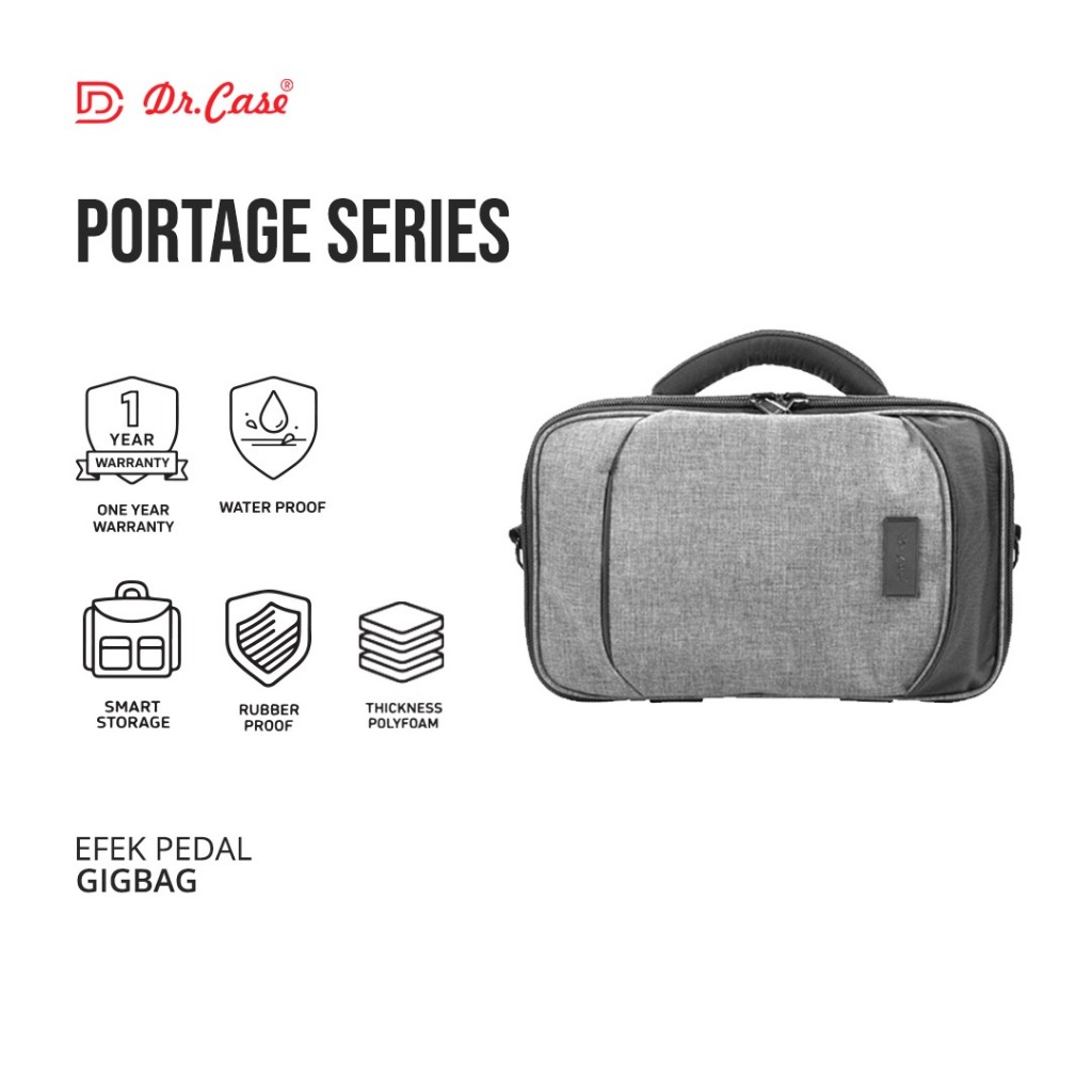 DR.CASE - Tas Efek - Gigbag Efek Portage 2.0 Grey - Size Kecil