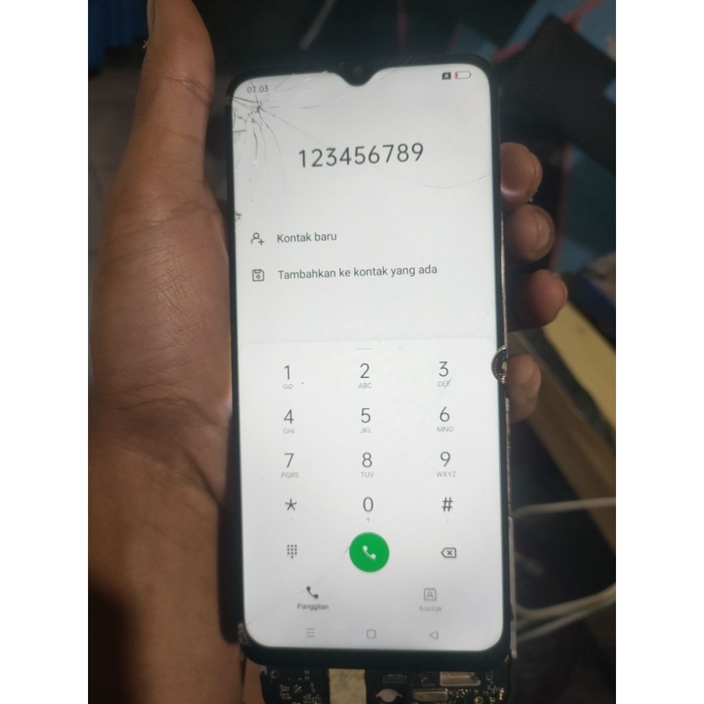 Lcd Oppo A77s/A57 2022 minus Tc retak bekas masih bisa di pake