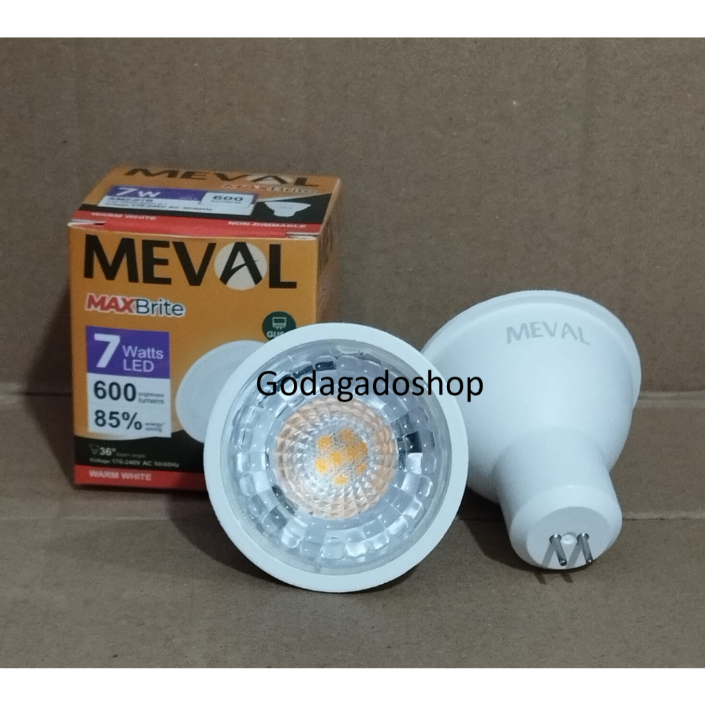 Lampu Meval Maxbrite LED Spotlight MR16 GU5.3 7w Warm white dan Putih Daylight