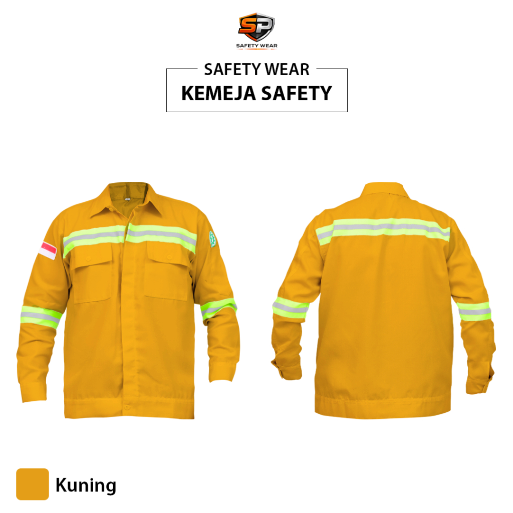 SP SAFETY - Baju Safety Lengan Panjang Drill PE Scotlight Grade A Kuning M-XXL