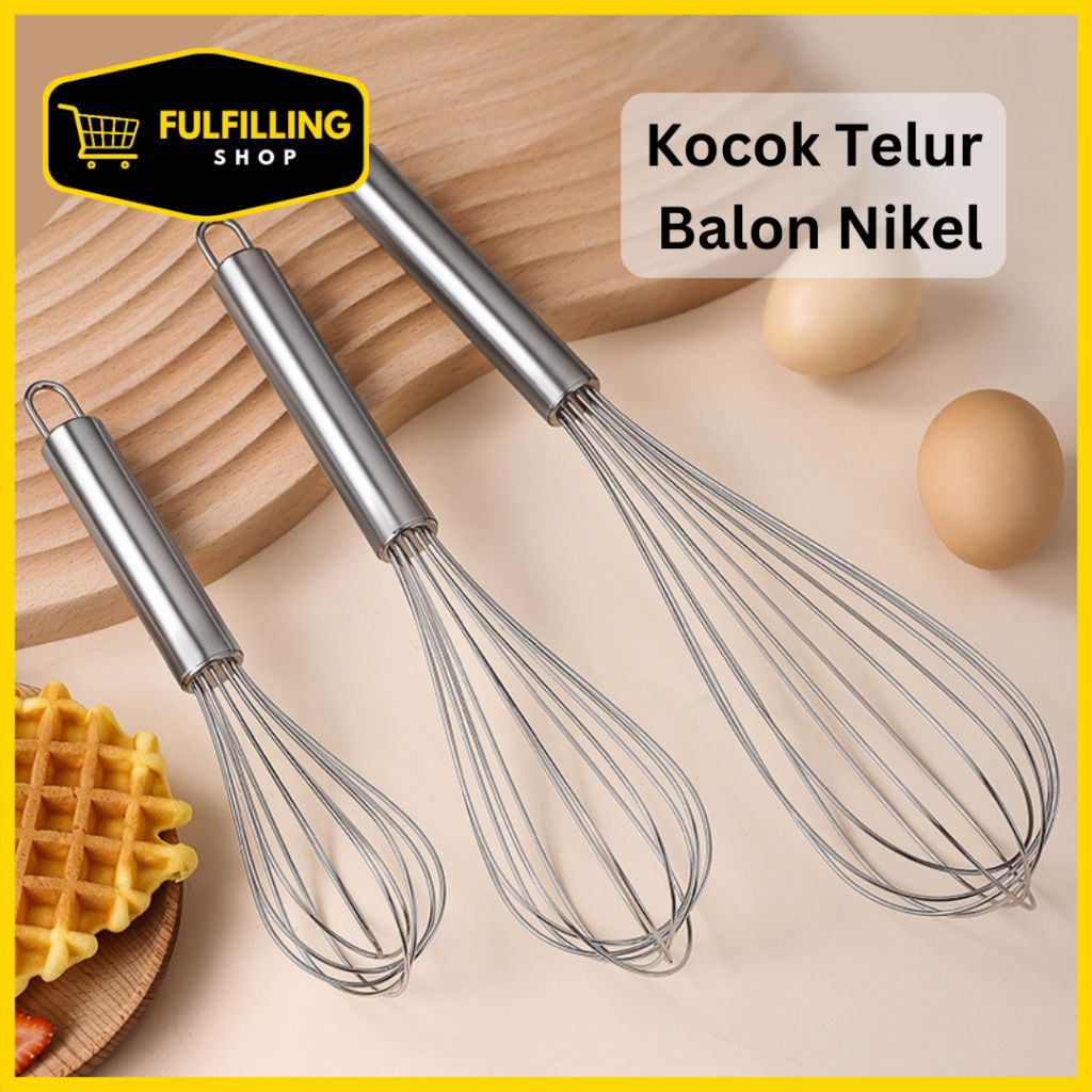 Whisk Stainless / Whisk Egg Beater / Kocok Telur Balon Stainless