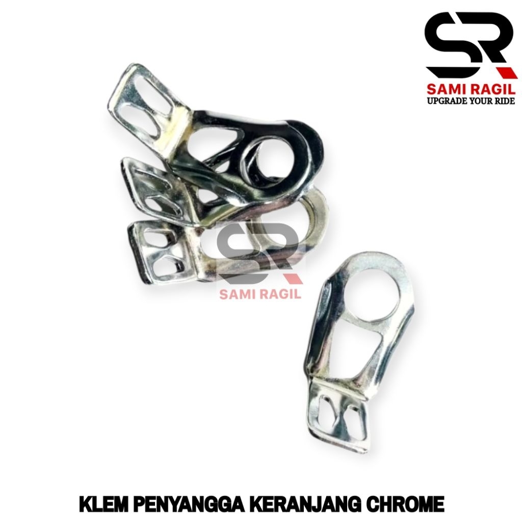 KLEM PENYANGGA KERANJANG JENGKI KROM DAN LAMPU BERKO BRACKET SEPEDA 26 DAN ONTHEL 28 ONTEL JAWA JOWO