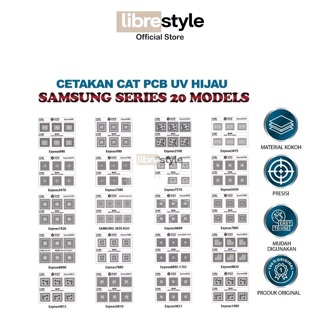 JITONGXUE original cetakan cat PCB UV hijau Samsung – Cetakan PCB UV hijau JITONGXUE GS01 untuk Sams