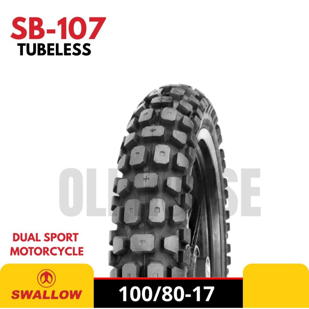 BAN LUAR MOTOR RING 17 SWALLOW SB-107 BRUTAL TUBELESS TRAIL PREMIUM UKURAN 100/80-17