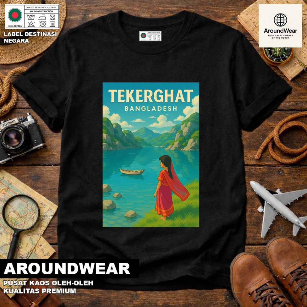 BAJU KAOS OLEH OLEH BANGLADESH 3 PAKAI TAG NEGARA ASAL BANGLADESH COTTON 30S SOUVENIR PREMIUM GIFT