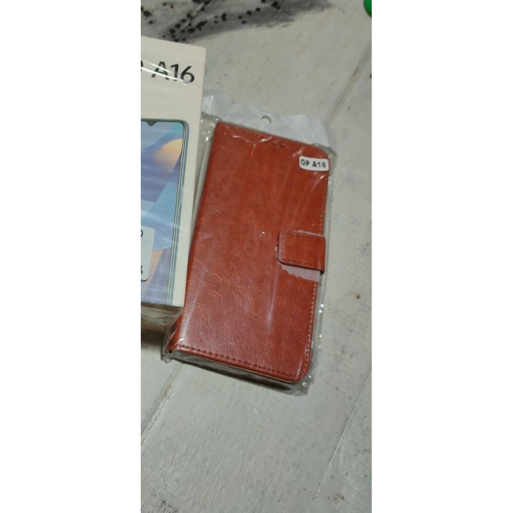case Oppo A16 model dompet masih baru