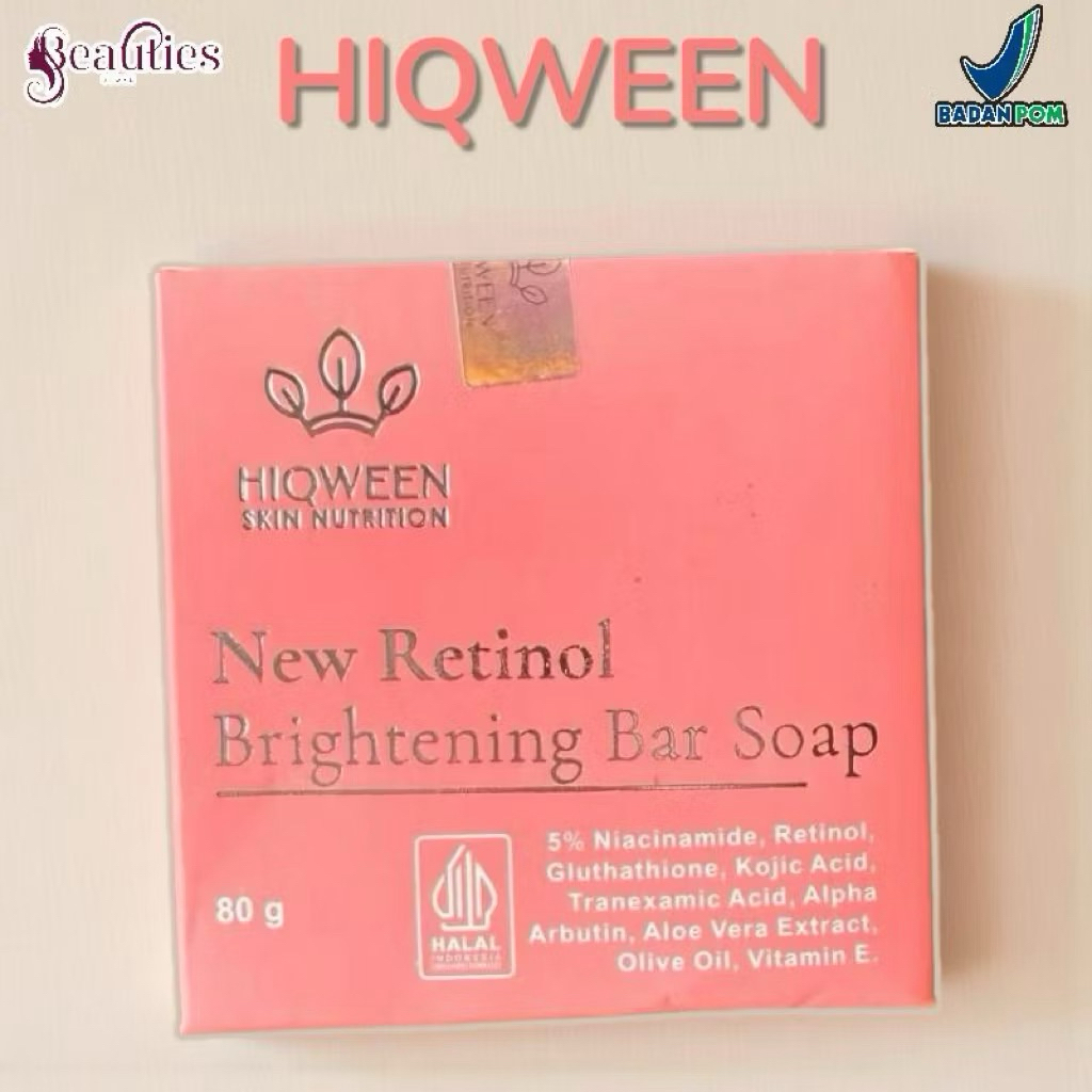 HIQWEEN NEW RETINOL BRIGHTENING SOAP 80gr ~ Sabun Pemutih Badan & Wajah