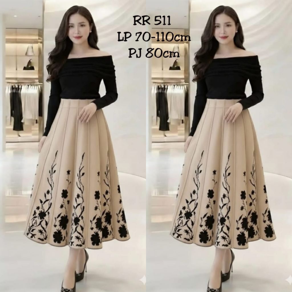 Rok Rajut BKK Premium Motif Rantai