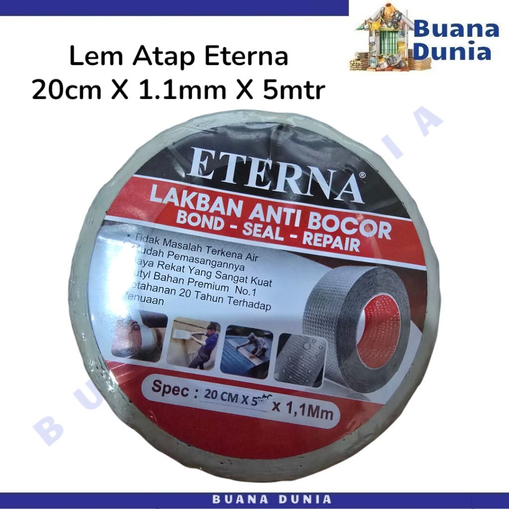 Lem Atap Eterna | Lem Seng | Lem Talang | Penambal Genteng Anti Bocor | Lakban Anti Bocor (1PC)