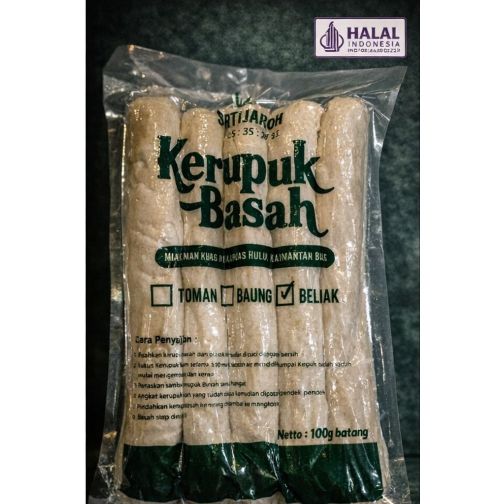 Kerupuk Basah Ikan Belidak isi Tengah, Khas Kapuas Hulu
